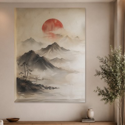 Meditative Berglandschaft als Kunstdruck oder Leinwand