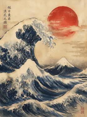 Die Große Welle von Kanagawa als Kunstdruck oder Wandbild