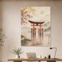 Japanisches Torii bei Nebel als Leinwand oder Fine Art Print