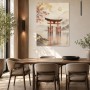 Japanisches Torii bei Nebel als Leinwand oder Fine Art Print