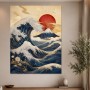 Japanische Wellen und Fuji als Fine Art Print oder Leinwand
