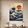 Japanische Wellen und Fuji als Fine Art Print oder Leinwand