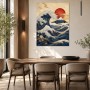 Japanische Wellen und Fuji als Fine Art Print oder Leinwand