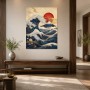 Japanische Wellen und Fuji als Fine Art Print oder Leinwand