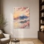 Japansche Berglandschaft mit Kirschblüten, Wandbild oder Fine Art Print