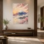 Japansche Berglandschaft mit Kirschblüten, Wandbild oder Fine Art Print