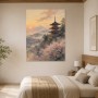 Japanisches Pagodenmotiv als Kunstwerk oder Leinwandbild