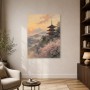 Japanisches Pagodenmotiv als Kunstwerk oder Leinwandbild