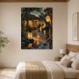 Japanischer Garten bei Nacht als Leinwandbild oder Acrylbild