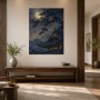 Japanische Mondnacht mit Tempel, Kunstdruck und Fine Art Print
