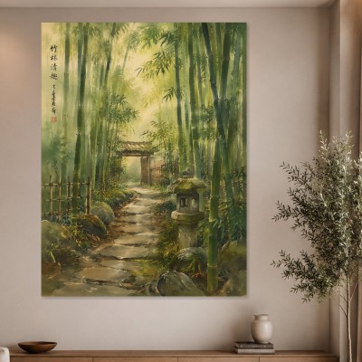 Bambusgarten im Morgenlicht, Wandbild oder Fine Art Print