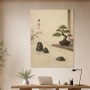 Zen Garten mit Bonsai als Wandbild oder Fine Art Print