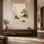 Zen Garten mit Bonsai als Wandbild oder Fine Art Print