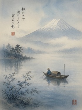 Japanische Berglandschaft als Fine Art Print oder Leinwand