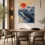 Wellenmeer und rote Sonne als Wandbild oder Fine Art Print