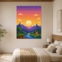 Pixel-Sonnenuntergang als Modernes Wandbild oder Kunstdruck