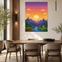 Pixel-Sonnenuntergang als Modernes Wandbild oder Kunstdruck