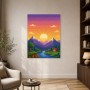Pixel-Sonnenuntergang als Modernes Wandbild oder Kunstdruck