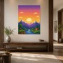 Pixel-Sonnenuntergang als Modernes Wandbild oder Kunstdruck