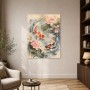 Koi im Wasserkreis, Wandbild oder Fine Art Print mit Lotusblüten