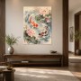 Koi im Wasserkreis, Wandbild oder Fine Art Print mit Lotusblüten