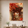 Herbstlicher Tempelpfad als Kunstdruck und Wandbild mit japanischer Ruhe