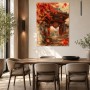 Herbstlicher Tempelpfad als Kunstdruck und Wandbild mit japanischer Ruhe