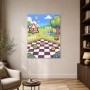Pixel Garten mit Picnic Szene als Wandbild oder Kunstdruck