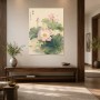 Lotusblüten im Aquarellstil, Kunstdruck oder Wandbild