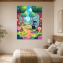 Pixelwald mit Arcade-Flair als Poster oder Wandbild