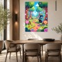 Pixelwald mit Arcade-Flair als Poster oder Wandbild