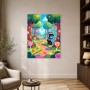 Pixelwald mit Arcade-Flair als Poster oder Wandbild