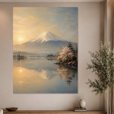 Mount Fuji am See, Leinwand oder Fine Art Print
