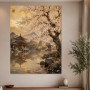 Japanische Tempellandschaft als Wandbild oder Kunstdruck