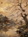 Japanische Tempellandschaft als Wandbild oder Kunstdruck