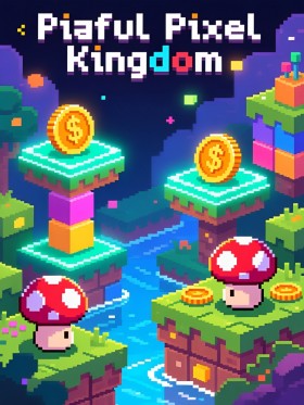Piaful Pixel Kingdom als Modernes Wandbild oder Poster