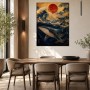 Walfisch im goldenen Meer, Wandbild oder Fine Art Print