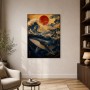 Walfisch im goldenen Meer, Wandbild oder Fine Art Print