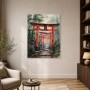 Torii-Pfad im Wald als Leinwandbild oder Kunstdruck