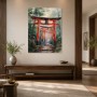 Torii-Pfad im Wald als Leinwandbild oder Kunstdruck