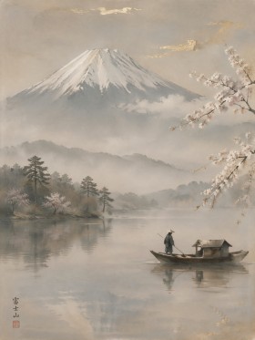 Fuji am Morgen als Fine Art Print oder Leinwandbild