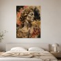 Antikes Porträt mit Schmetterlingen als Wandbild oder Kunstdruck