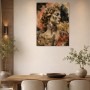 Antikes Porträt mit Schmetterlingen als Wandbild oder Kunstdruck