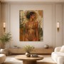 Ästhetisches Porträt als Leinwand oder Poster mit botanischer Symbolik