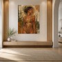 Ästhetisches Porträt als Leinwand oder Poster mit botanischer Symbolik