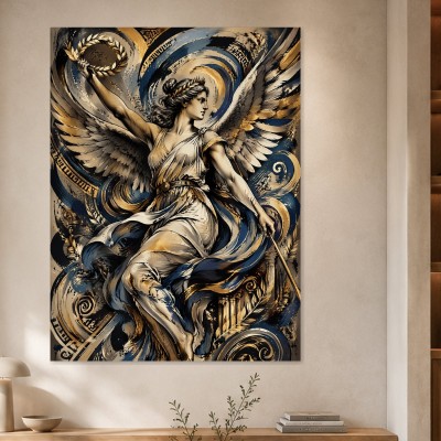 Majestätische Engelsfigur als Kunstdruck oder Leinwandbild