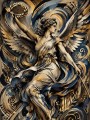 Majestätische Engelsfigur als Kunstdruck oder Leinwandbild