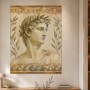 Antike Statue mit Lorbeerkranz als Kunstdruck und Wandbild