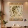 Antike Statue mit Lorbeerkranz als Kunstdruck und Wandbild