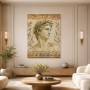 Antike Statue mit Lorbeerkranz als Kunstdruck und Wandbild